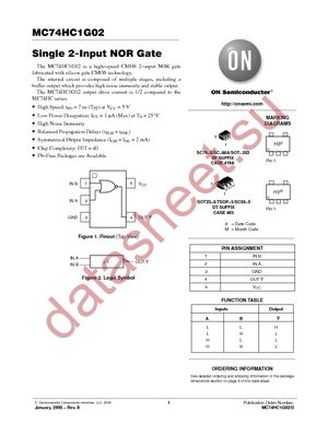 MC74HC1G02DFT2G datasheet  